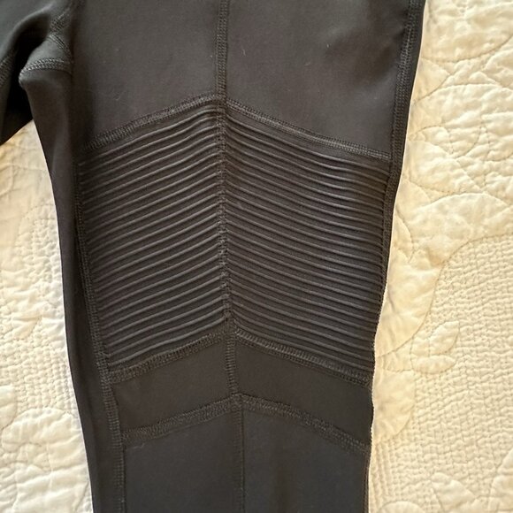 NWOT Central Park Sport Black Full Length Active Leggings Women's Small S Mesh - Picture 4 of 12